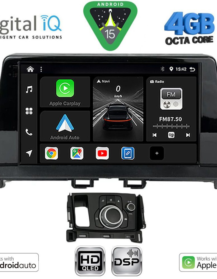 DIGITAL IQ BXF 16386_CPAA (9inc) MULTIMEDIA TABLET for MAZDA CX4 mod. 2016-2025