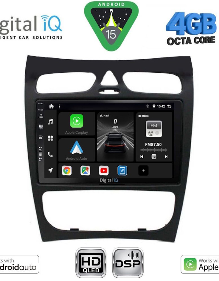 DIGITAL IQ BXF 16406_CPAA (9inc) MULTIMEDIA TABLET for MERCEDES CLK (W209) mod. 2000-2004