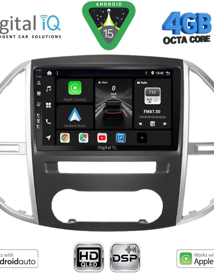 DIGITAL IQ BXF 16429_CPAA (10inc) MULTIMEDIA TABLET for MERCEDES VITO – VIANO (W447) mod. 2015-2024