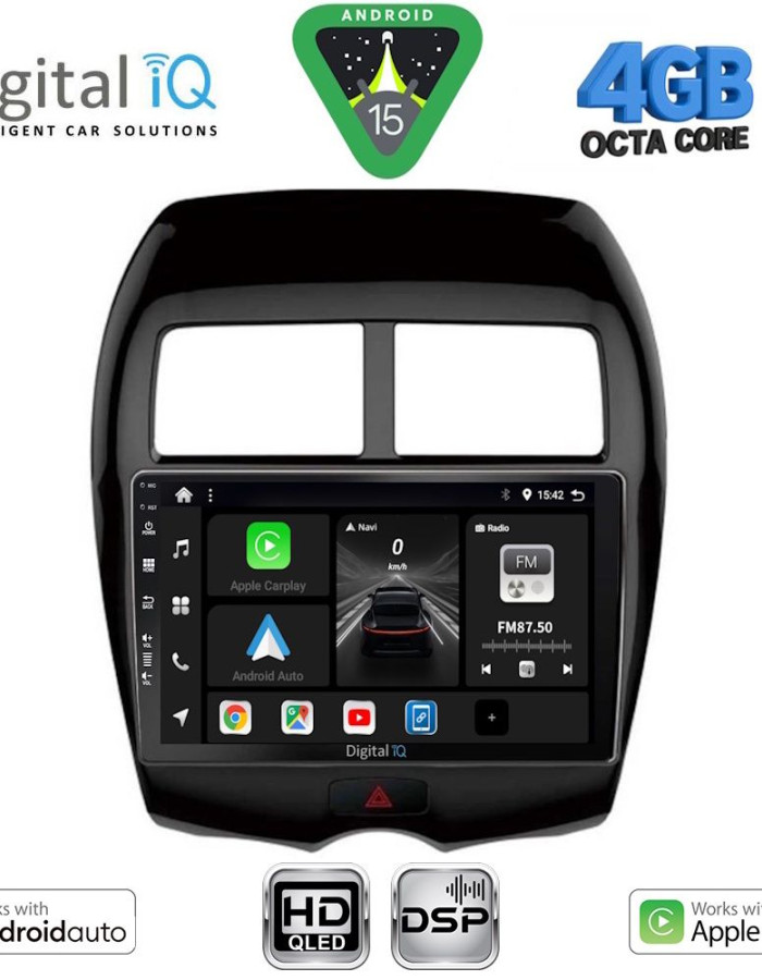 DIGITAL IQ BXF 16430_CPAA (10inc) MULTIMEDIA TABLET for MITSUBISHI ASX mod. 2009-2020 - PEUGEOT 4008 mod. 2012-2018