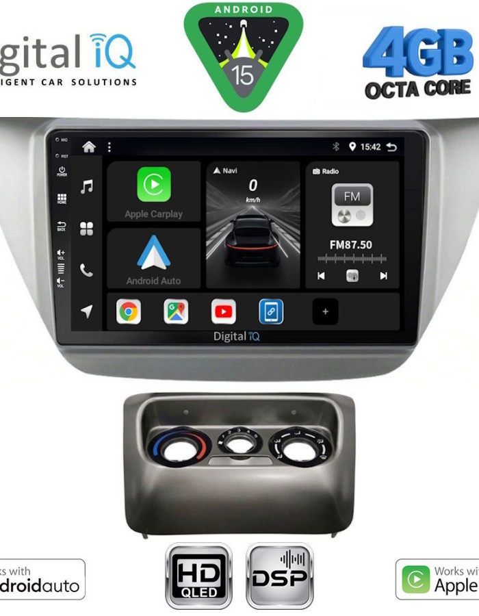 DIGITAL IQ BXF 16433_CPAA (9inc) MULTIMEDIA TABLET for MITSUBISHI LANCER mod. 2000-2007