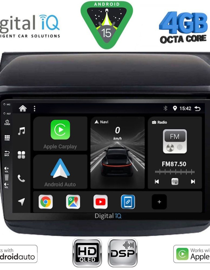 DIGITAL IQ BXF 16436_CPAA (9inc) MULTIMEDIA TABLET for MITSUBISHI L200 mod. 2006-2015