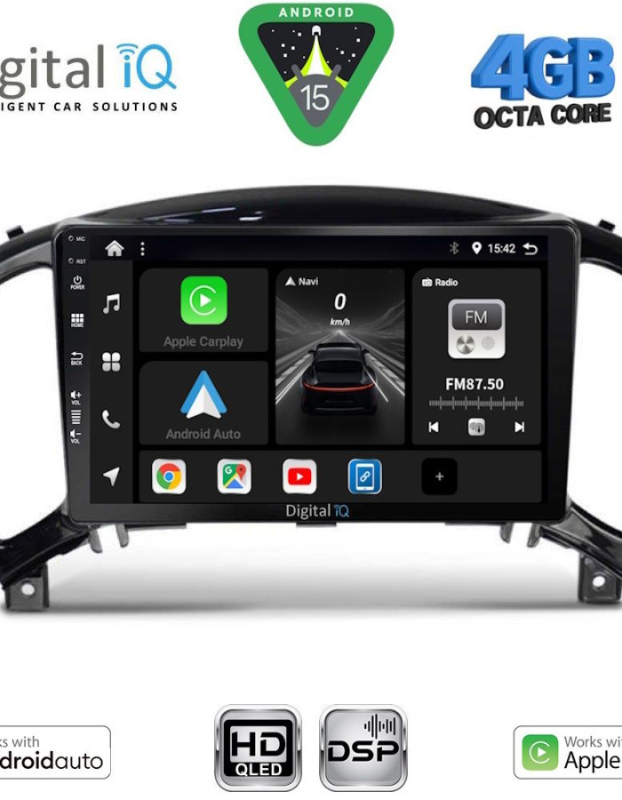 DIGITAL IQ BXF 16452_CPAA (9inc) MULTIMEDIA TABLET for NISSAN JUKE mod. 2009-2020