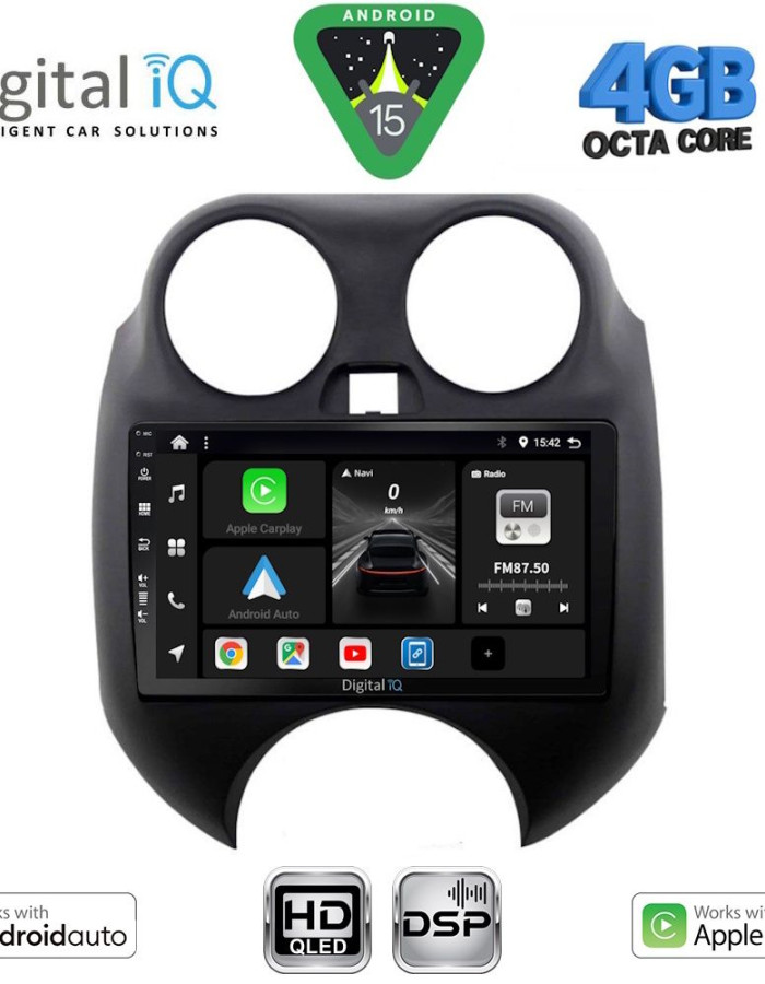 DIGITAL IQ BXF 16459_CPAA (9inc) MULTIMEDIA TABLET for NISSAN MICRA mod. 2010-2014