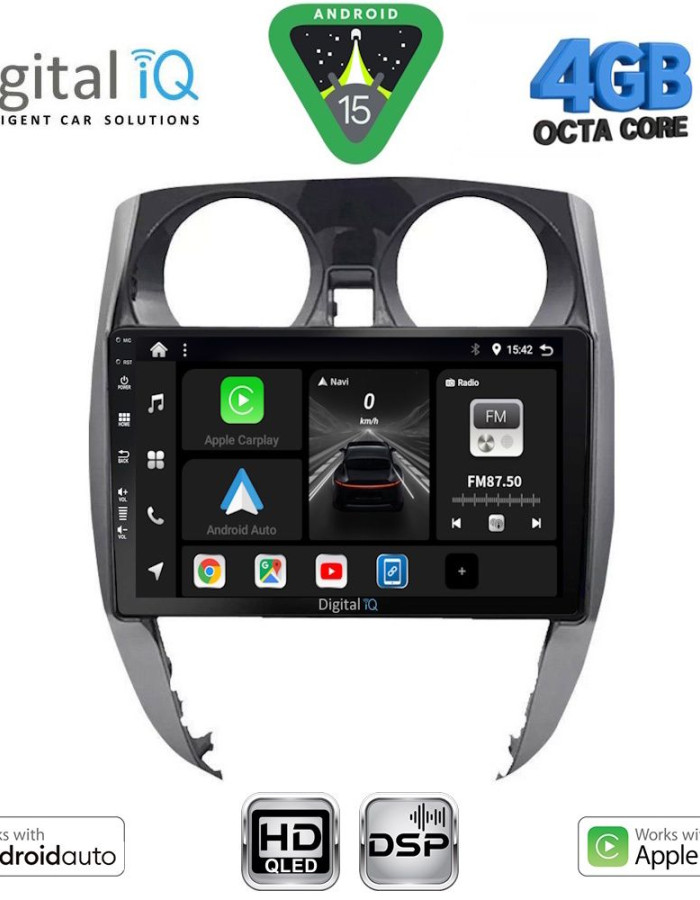 DIGITAL IQ BXF 16464_CPAA (10inc) MULTIMEDIA TABLET for NISSAN NOTE mod. 2012-2020
