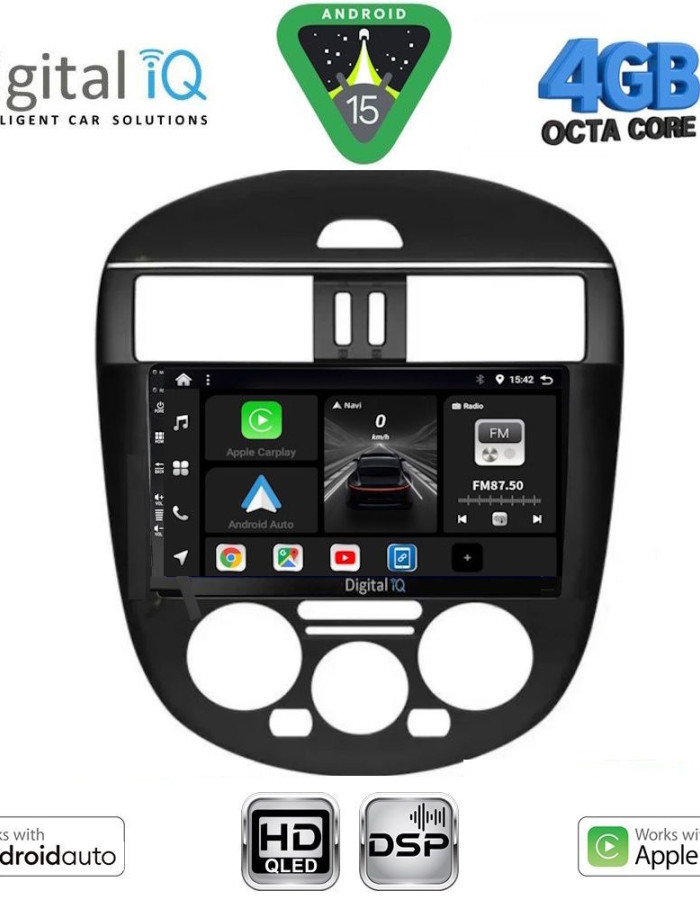 DIGITAL IQ BXF 16465AC_CPAA (9inc) MULTIMEDIA TABLET for NISSAN TIIDA mod. 2013-2023 with A/C