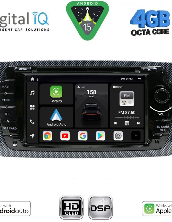 DIGITAL IQ BXF 646_CPAA (7" DVD) MULTIMEDIA SYSTEM for SEAT IBIZA mod. 2008-2015