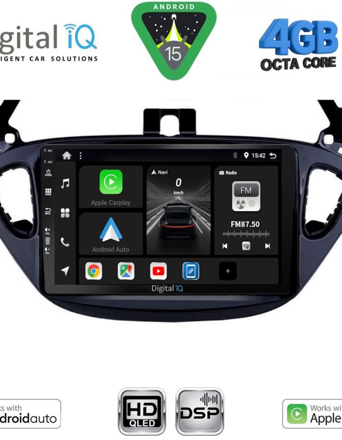DIGITAL IQ BXF 16486_CPAA (9inc) MULTIMEDIA TABLET for OPEL ADAM - CORSA E mod. 2014-2019