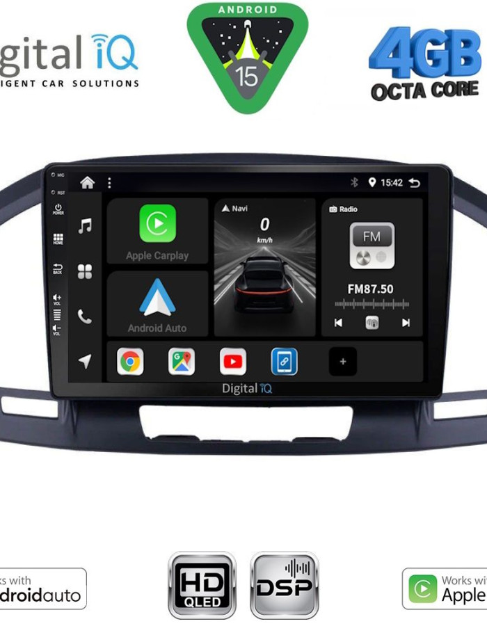 DIGITAL IQ BXF 16491BL_CPAA (9inc) MULTIMEDIA TABLET for OPEL INSIGNIA  mod. 2008-2013 (BLACK)