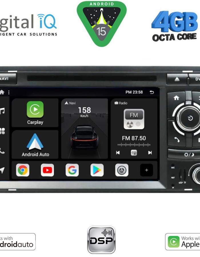 DIGITAL IQ BXF 649_CPAA (7" DVD) MULTIMEDIA SYSTEM for AUDI A3 mod. 2003-2012