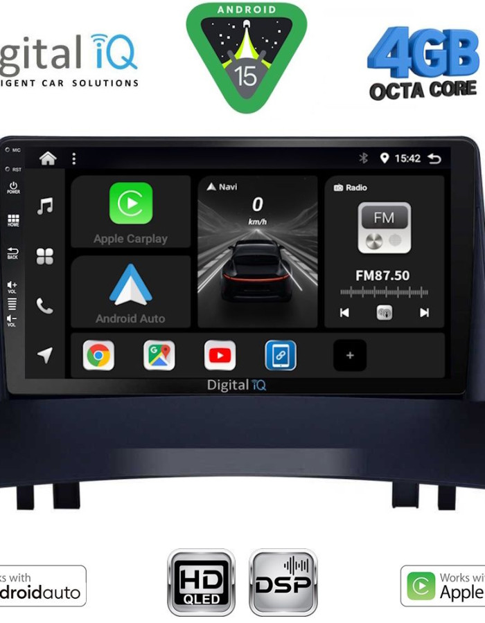 DIGITAL IQ BXF 16555_CPAA (9inc) MULTIMEDIA TABLET for RENAULT MEGANE 2 mod. 2002-2008