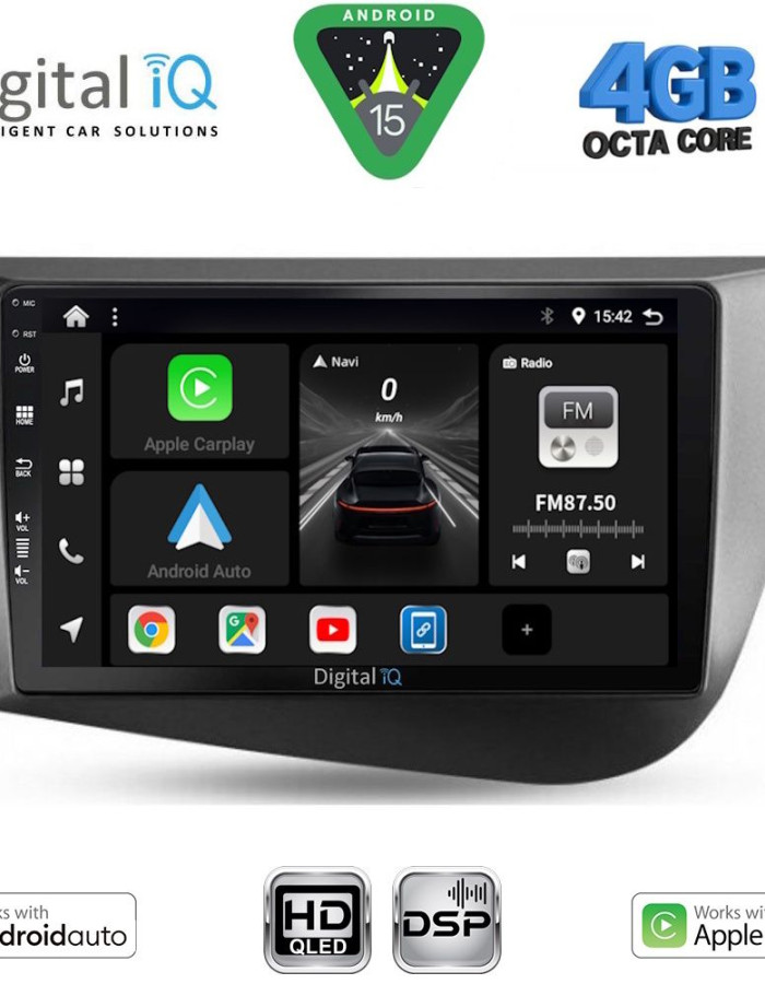 DIGITAL IQ BXF 16574_CPAA (9inc) MULTIMEDIA TABLET for SEAT LEON mod. 2005-2012