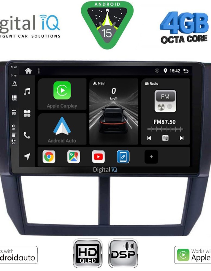 DIGITAL IQ BXF 16662_CPAA (9inc) MULTIMEDIA TABLET for SUBARU FORESTER - IMPREZA - XV mod. 2008-2013