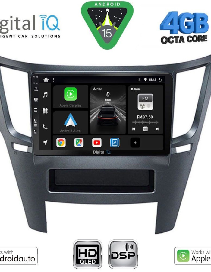 DIGITAL IQ BXF 16667_CPAA (9inc) MULTIMEDIA TABLET for SUBARU LEGACY - OUTBACK mod. 2009-2014