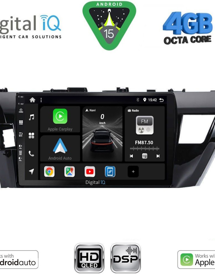 DIGITAL IQ BXF 16714SM_CPAA (10inc) MULTIMEDIA TABLET for TOYOTA COROLLA mod. 2013-2016