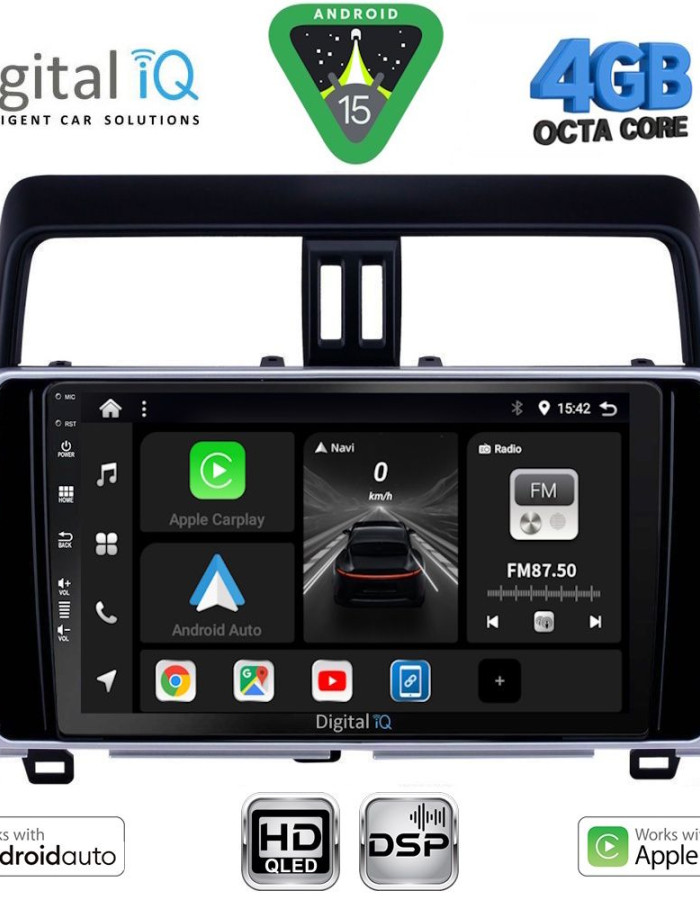DIGITAL IQ BXF 16739_CPAA (10inc) MULTIMEDIA TABLET for TOYOTA LAND CRUISER mod. 2019-2023