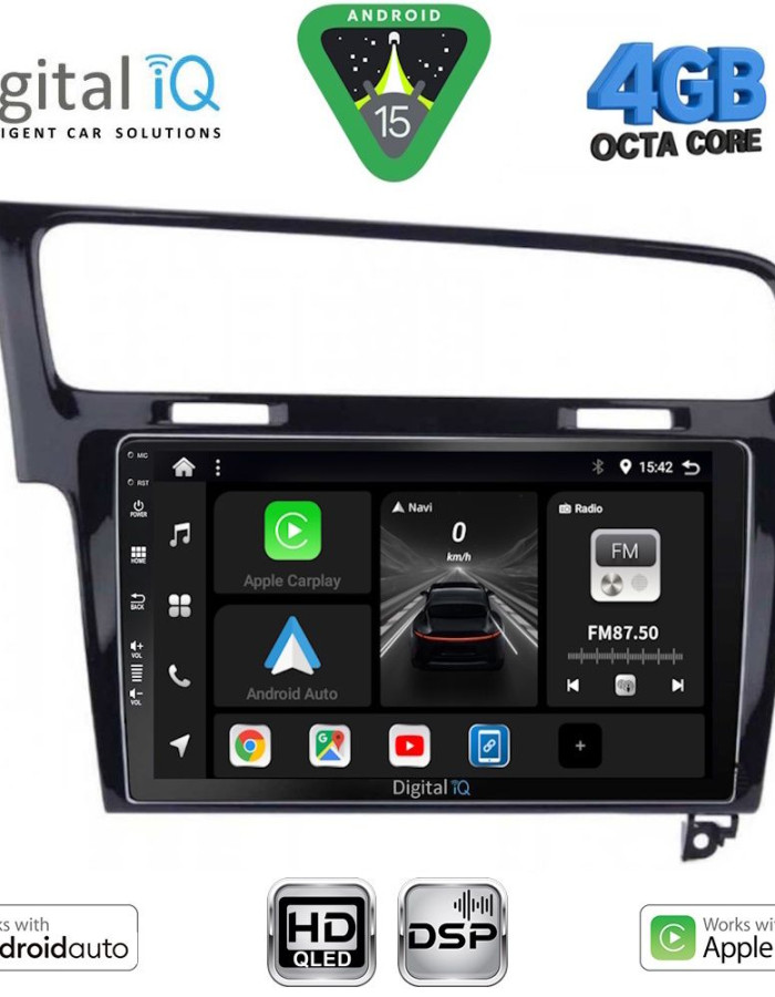 DIGITAL IQ BXF 16747BL_CPAA (10inc) MULTIMEDIA TABLET for VW GOLF 7 mod. 2013-2020