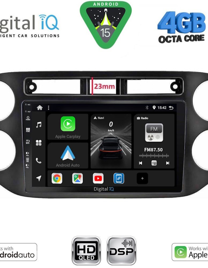 DIGITAL IQ BXF 16760BL_CPAA (9inc) MULTIMEDIA TABLET for VW TIGUAN mod. 2011-2016 (BLACK)
