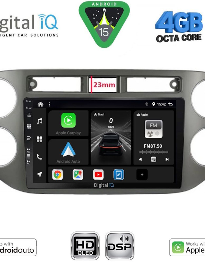 DIGITAL IQ BXF 16760GR_CPAA (9inc) MULTIMEDIA TABLET for VW TIGUAN mod. 2011-2016 (GREY)