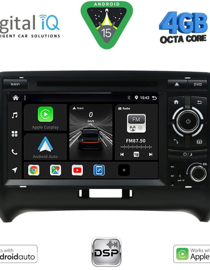 DIGITAL IQ BXF 678_CPAA (7" DVD) MULTIMEDIA SYSTEM for AUDI ΤΤ mod. 2007-2015