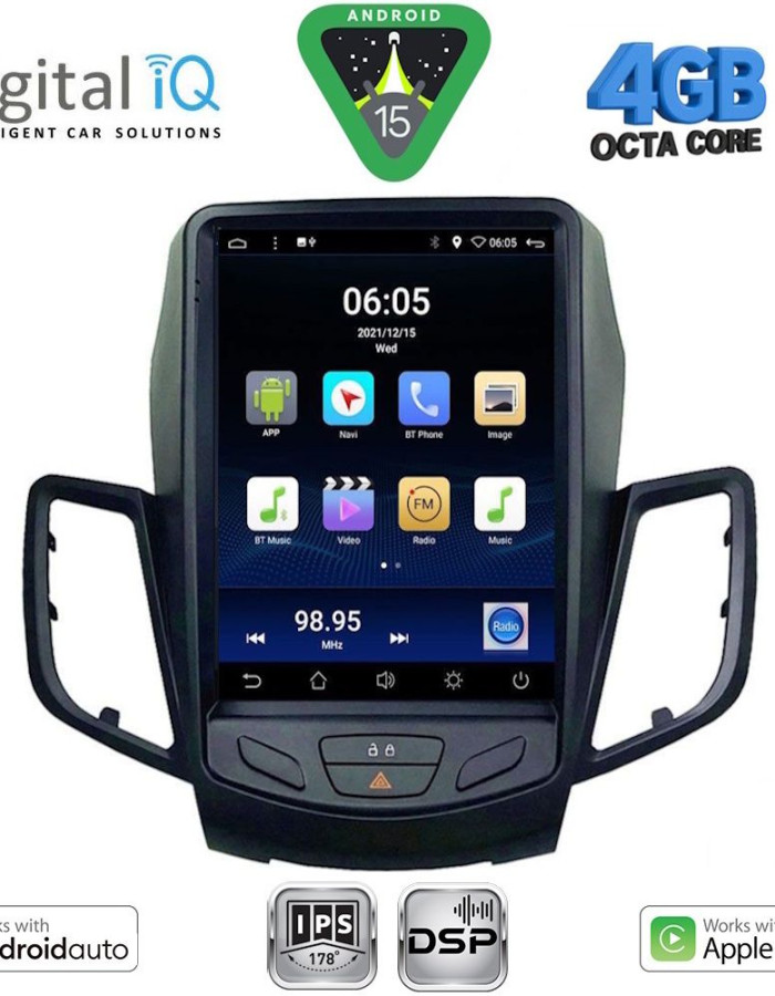 DIGITAL IQ BXF 6854_CPAA TESLA STYLE for FORD FIESTA mod. 2008-2017