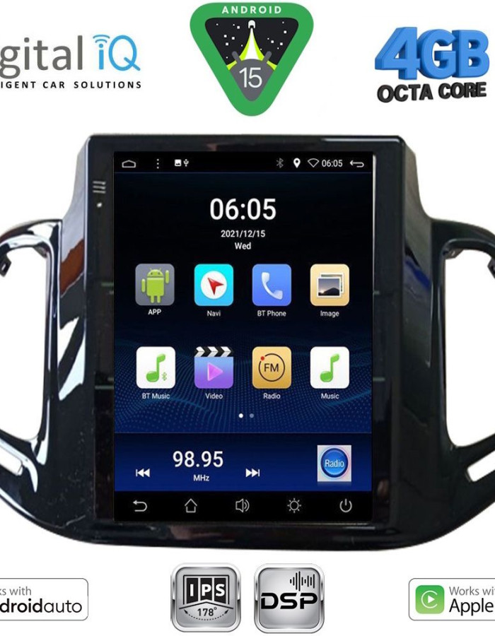 DIGITAL IQ BXF 6878_CPAA TESLA STYLE for JEEP COMPASS mod. 2017-2021