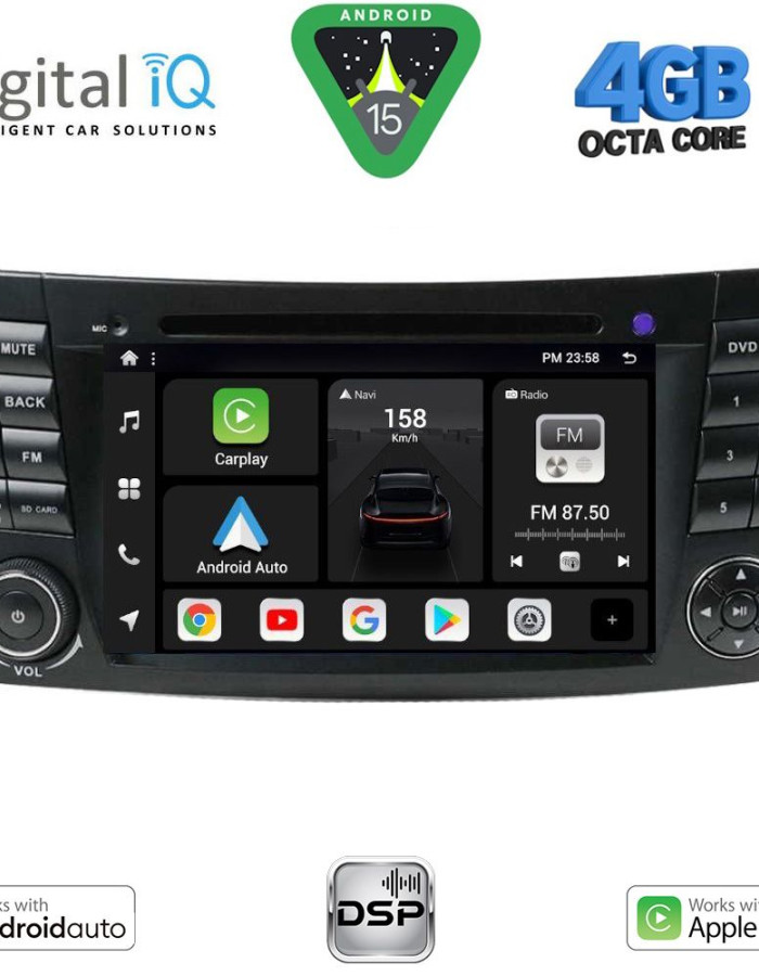 DIGITAL IQ BXF 690_CPAA (7'' DVD) MULTIMEDIA SYSTEM for MERCEDES E (W211) – CLS (W219) mod. 2003-2009