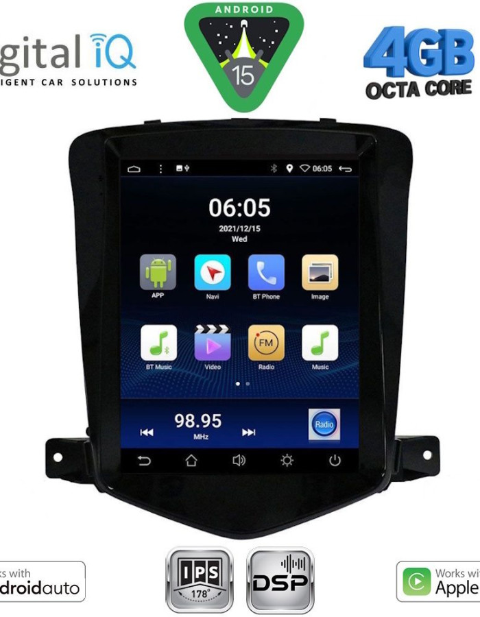 DIGITAL IQ BXF 6925_CPAA TESLA STYLE for CHEVROLET CRUZE mod. 2008-2012