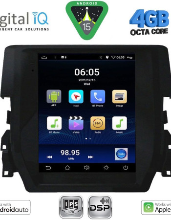 DIGITAL IQ BXF 6975_CPAA TESLA STYLE for HONDA CIVIC mod. 2016-2021