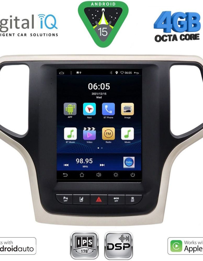 DIGITAL IQ BXF 6983_CPAA TESLA STYLE for JEEP GRAND CHEROKEE mod. 2014-2019