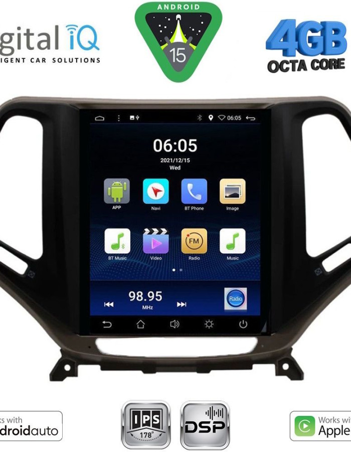 DIGITAL IQ BXF 6984_CPAA TESLA STYLE for JEEP CHEROKEE mod. 2014-2024