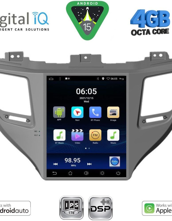 DIGITAL IQ BXF 6997_CPAA TESLA STYLE for HYUNDAI TUCSON mod. 2015-2019