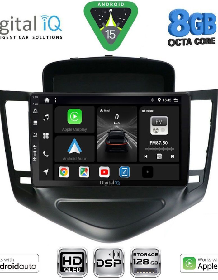 DIGITAL IQ BXF 7076_CPAA (9inc) MULTIMEDIA TABLET for CHEVROLET CRUZE mod. 2008-2012
