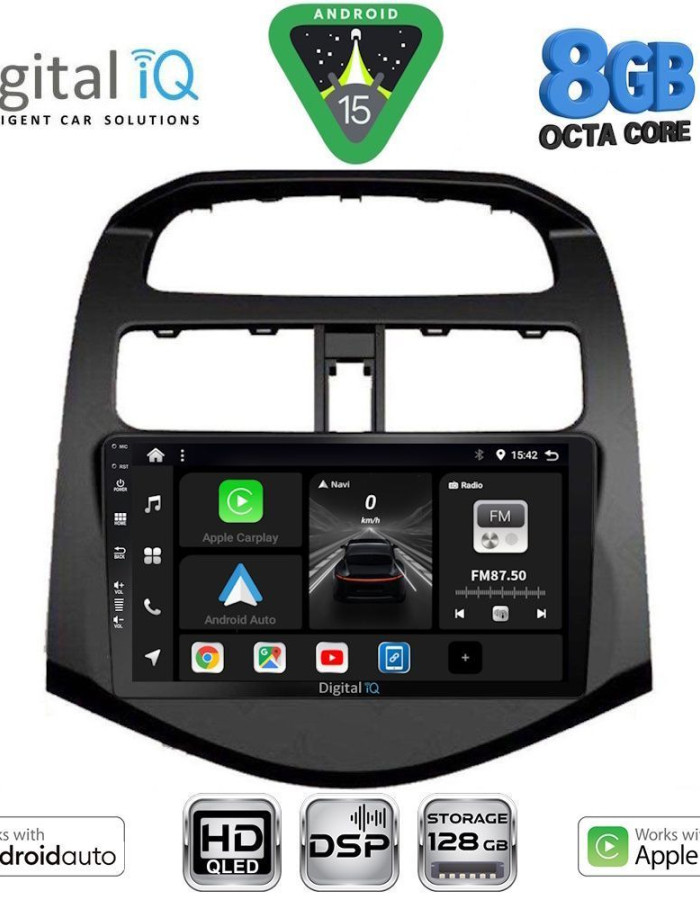 DIGITAL IQ BXF 7078_CPAA (9inc) MULTIMEDIA TABLET for CHEVROLET SPARK mod. 2009-2015