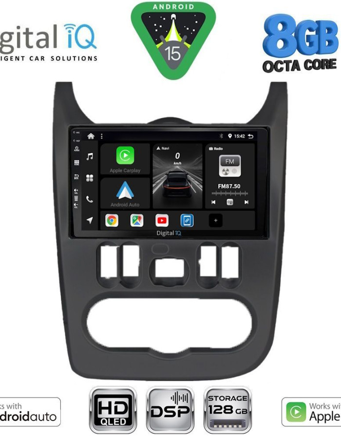 DIGITAL IQ BXF 7101BL_CPAA (9inc) MULTIMEDIA TABLET for DACIA DUSTER – LOGAN – SANDERO mod. 2006-2012 (BLACK)