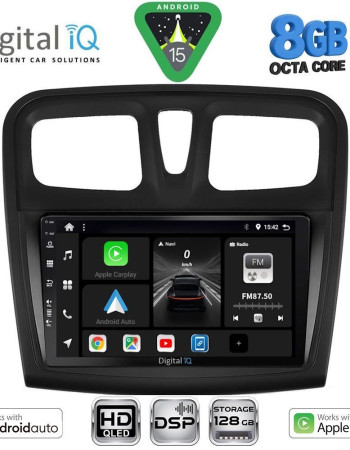 DIGITAL IQ BXF 7108SQ_CPAA (9inc) MULTIMEDIA TABLET for DACIA LOGAN – SANDERO mod. 2012-2019