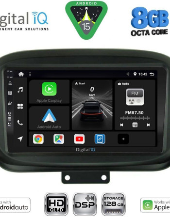 DIGITAL IQ BXF 7134_CPAA (9inc) MULTIMEDIA TABLET for FIAT 500Χ mod. 2014-2024