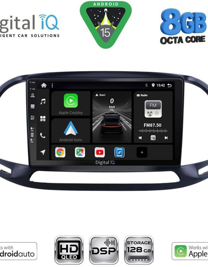 DIGITAL IQ BXF 7138_CPAA (9inc) MULTIMEDIA TABLET for FIAT DOBLO – OPEL COMBO mod. 2015-2018