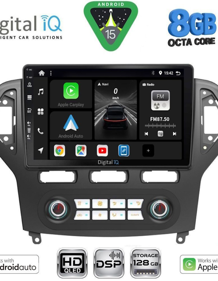 DIGITAL IQ BXF 7162_CPAA CLIMA (10inc) MULTIMEDIA TABLET for FORD MONDEO mod. 2007-2011