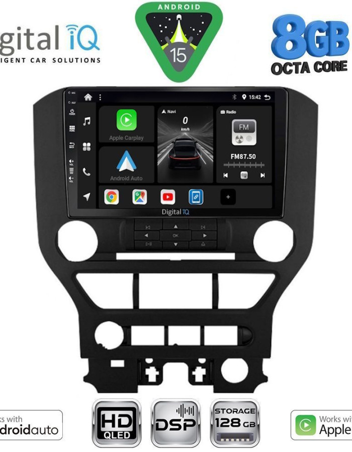 DIGITAL IQ BXF 7166_CPAA 3BUT (9inc) MULTIMEDIA TABLET for FORD MUSTANG mod. 2015-2020