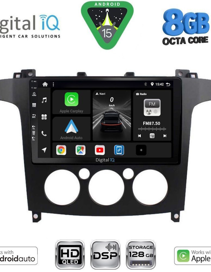 DIGITAL IQ BXF 7175_CPAA A/C (9inc) MULTIMEDIA TABLET for FORD SMAX mod. 2006-2014