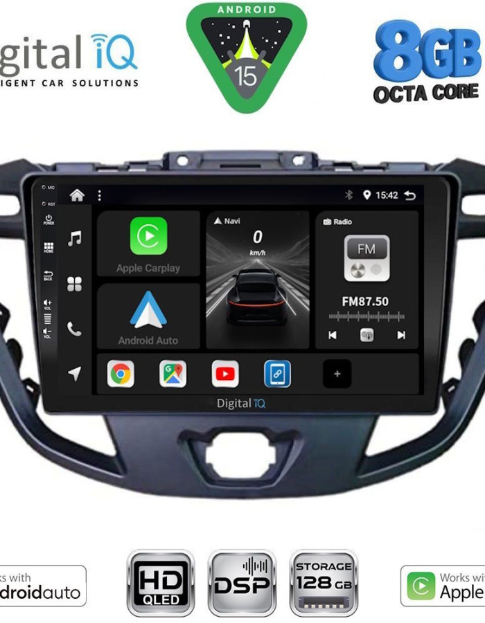 DIGITAL IQ BXF 7177_CPAA (9inc) MULTIMEDIA TABLET for FORD TRANSIT CUSTOM | TOURNEO CUSTOM mod. 2013-2019