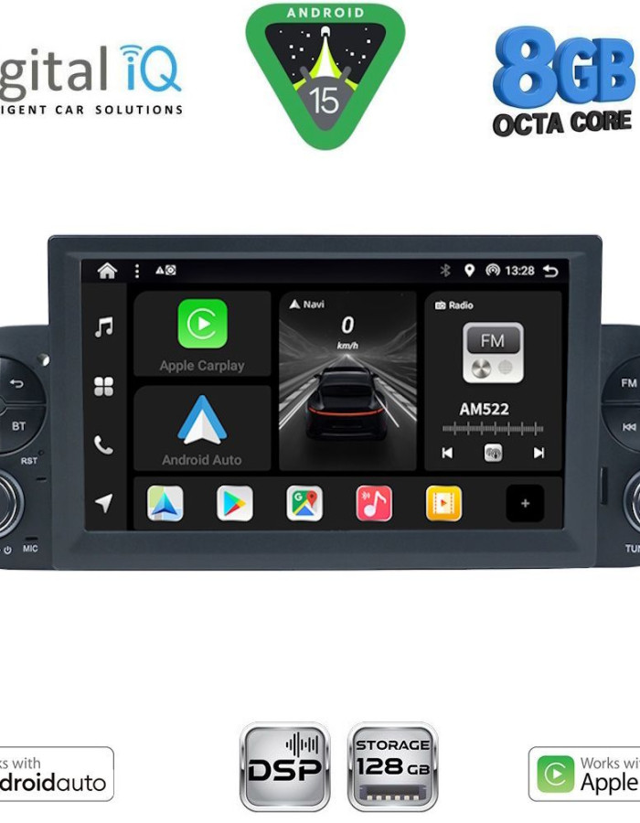 DIGITAL IQ BXF 722_CPAA (7" DECK) MULTIMEDIA SYSTEM for FIAT PANDA mod. 2012-2021