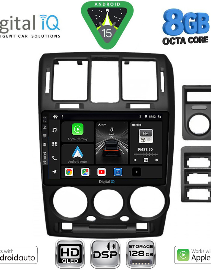 DIGITAL IQ BXF 7222BL_CPAA (9inc) MULTIMEDIA TABLET for HYUNDAI GETZ mod. 2002-2011 (BLACK)