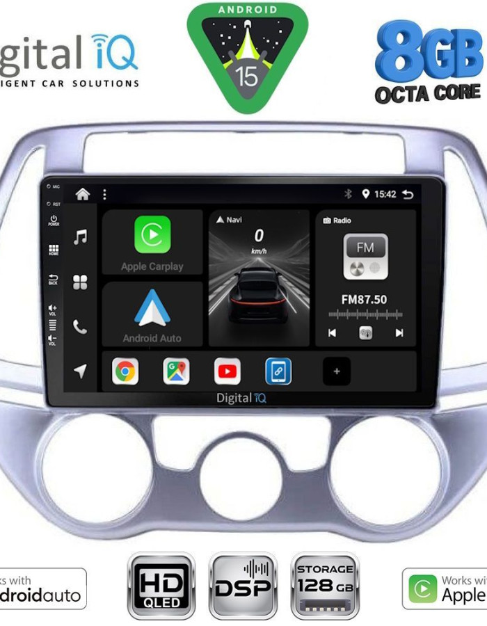 DIGITAL IQ BXF 7227_CPAA A/C (9inc) MULTIMEDIA TABLET for HYUNDAI i20 mod. 2008-2012