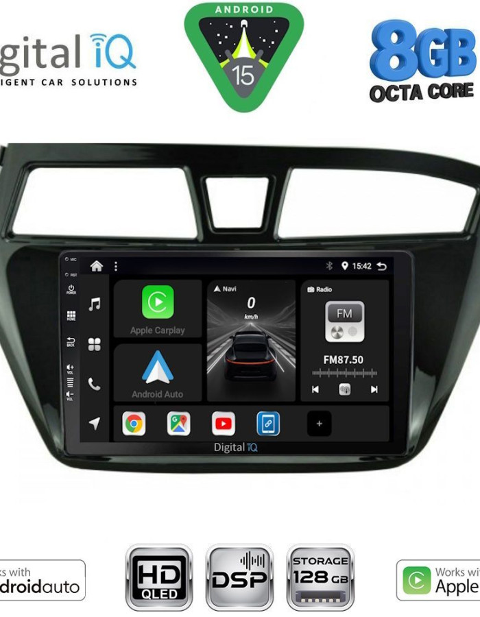 DIGITAL IQ BXF 7229_CPAA (9inc) MULTIMEDIA TABLET for HYUNDAI i20 mod. 2014-2018