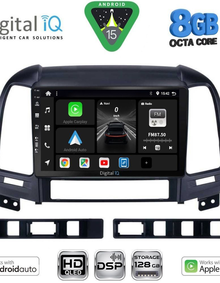 DIGITAL IQ BXF 7239_CPAA (9inc) MULTIMEDIA TABLET for HYUNDAI SANTA FE  mod. 2005-2013