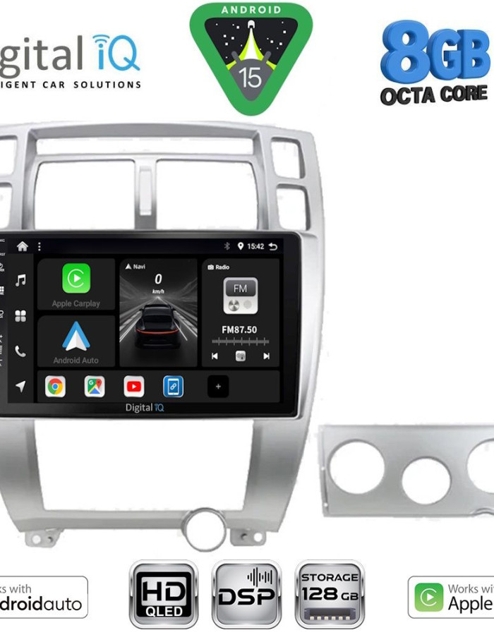 DIGITAL IQ BXF 7241SL_CPAA (10inc) MULTIMEDIA TABLET for HYUNDAI TUCSON mod. 2004-2010 (SILVER)
