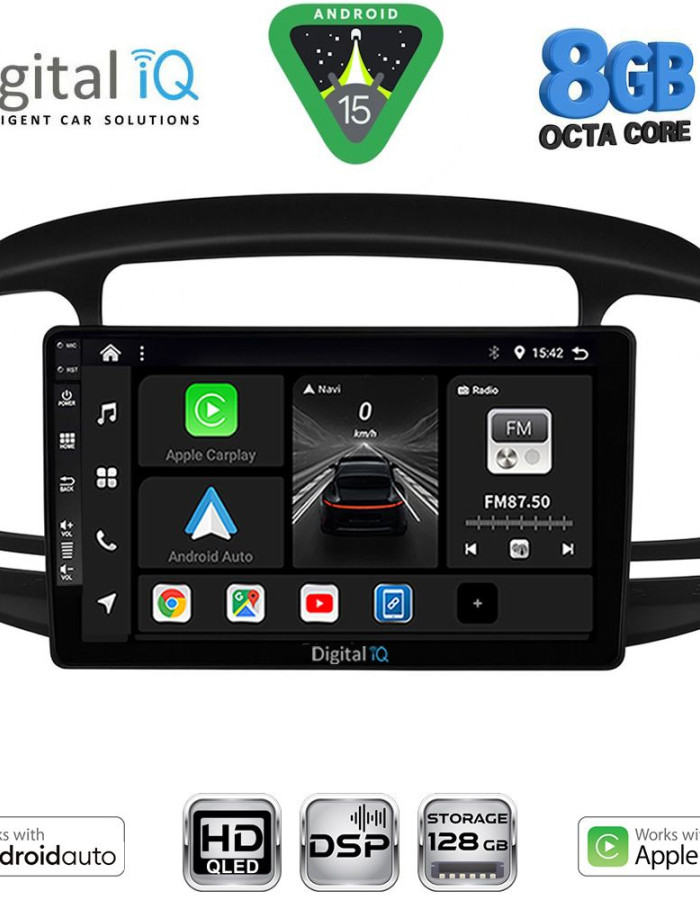 DIGITAL IQ BXF 7249BL_CPAA (9inc) MULTIMEDIA TABLET for HYUNDAI ACCENT mod. 2005-2012 (BLACK)