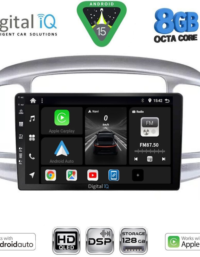 DIGITAL IQ BXF 7249SL_CPAA (9inc) MULTIMEDIA TABLET for HYUNDAI ACCENT mod. 2005-2012 (SILVER)